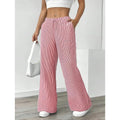 Women’s High-Waisted Loose Wide-Leg Striped Trousers-HighTouch