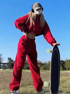 Women’s Fleece Tracksuit Set – Soft Hoodie & Jogger Pants for Cozy Style-HighTouch