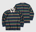 Vintage Campus Striped Button-Down Polo Tee – Ivy Prep Long Sleeve
