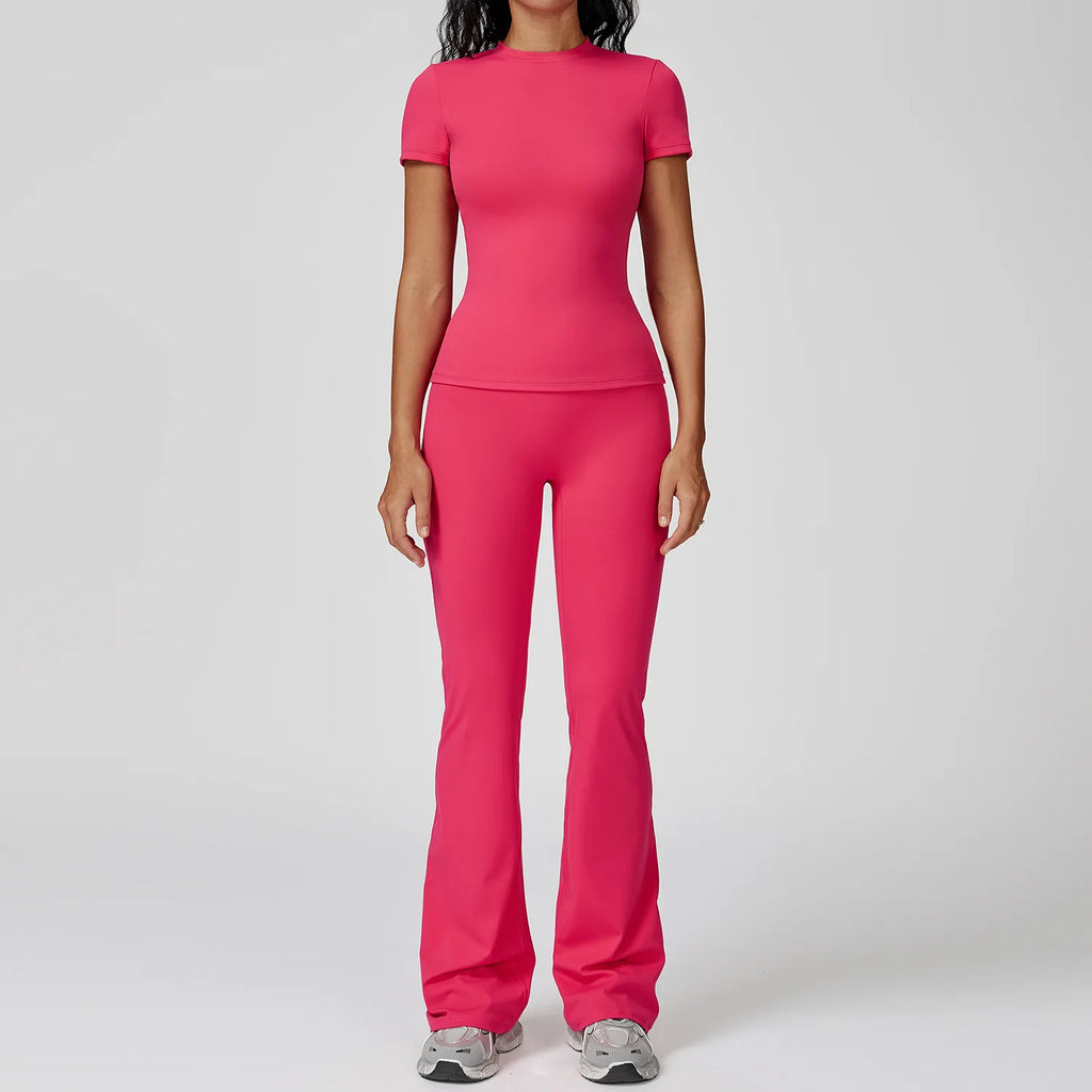 Women High Waist Yoga Set 2 Piece Fitness Gym Wear-HighTouch