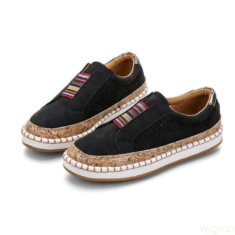 Hollow Flat Slip-On Casual Flats Shoe Women-HighTouch