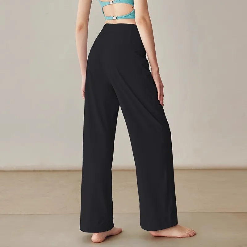 High-Waisted Stretch Lounge Sweatpants with Pockets-HighTouch