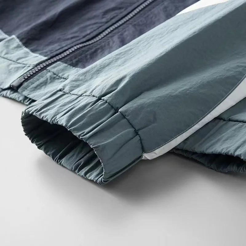 Heren ijszijde zonnebrandkapjas – lichtgewicht koele lente/zomer buitenkleding