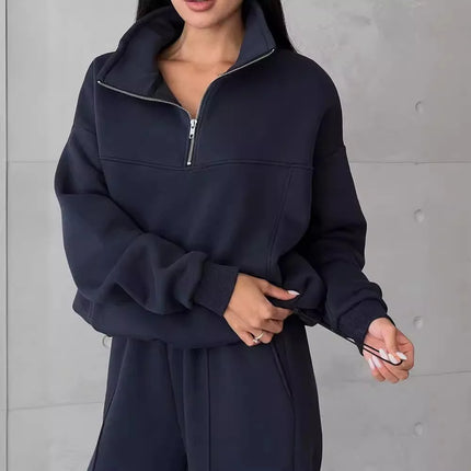 Women’s Fleece Tracksuit Set – Soft Hoodie & Jogger Pants for Cozy Style