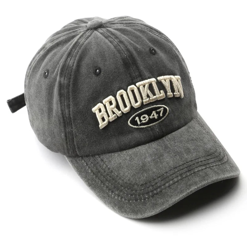 Retro Brooklyn Embroidered Baseball Cap – Adjustable