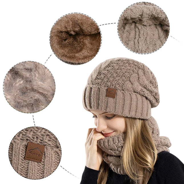 Women’s Winter Knitted Hat & Scarf Set