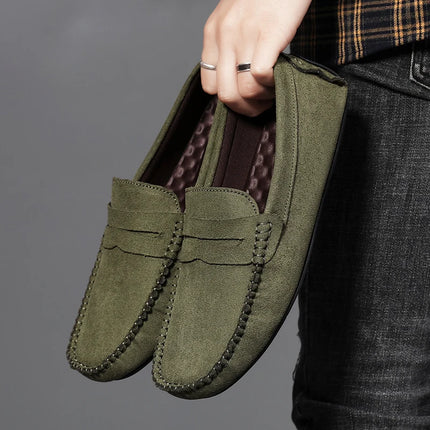 Luxury Suede Slip-On Loafers / Driving Shoes – Men’s Breathable Casual