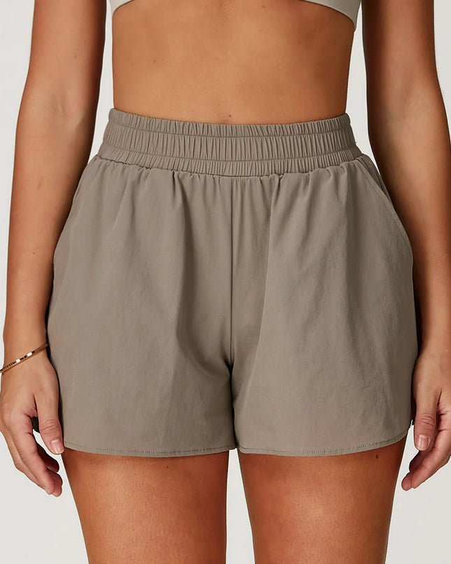 High-Waist Compression Yoga Shorts