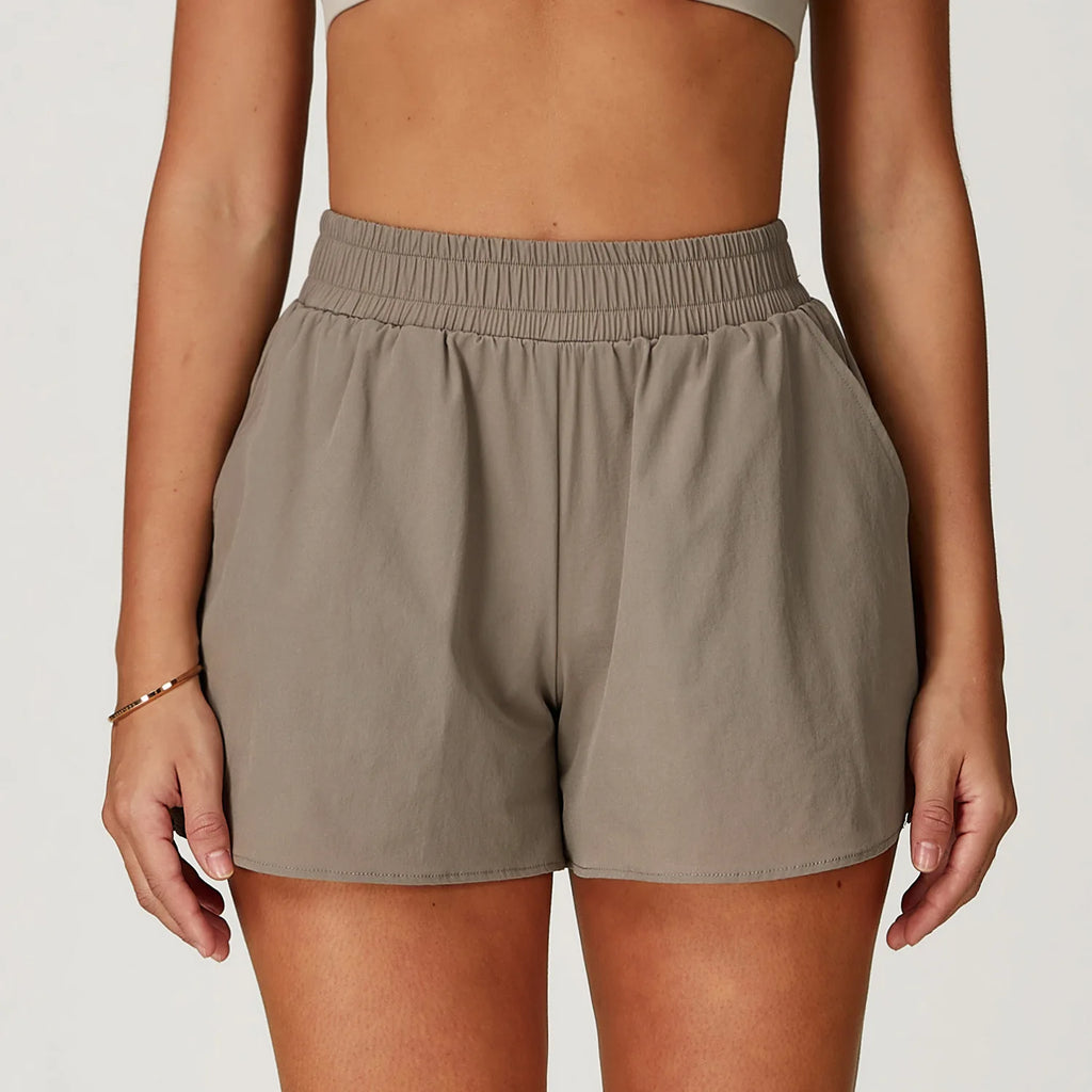 High-Waist Compression Yoga Shorts-HighTouch