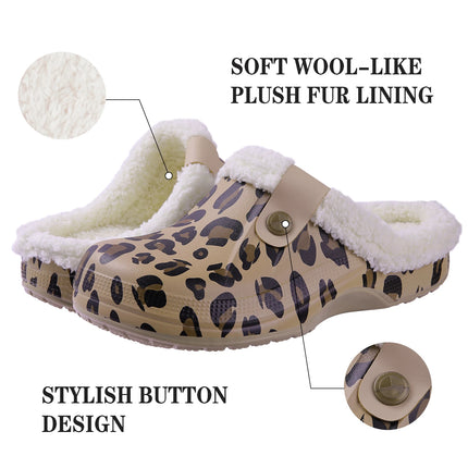 Fuzzy EVA Clogs Unisex – Waterproof Warm Plush Winter House & Garden Slippers