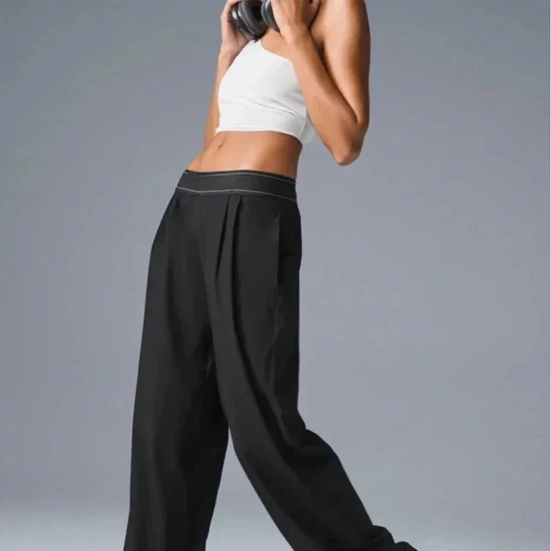 Women’s High-Waist Loose Wide-Leg Quick-Dry Pants