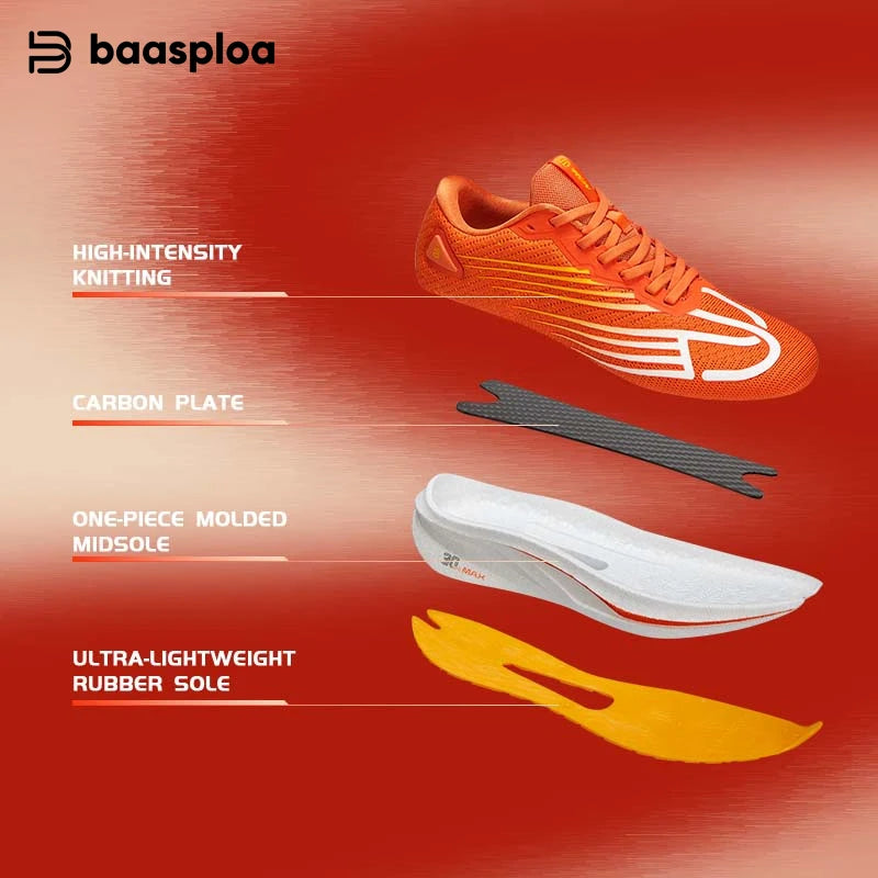 Baasploa 2025 Men’s Carbon-Plate Running Shoes