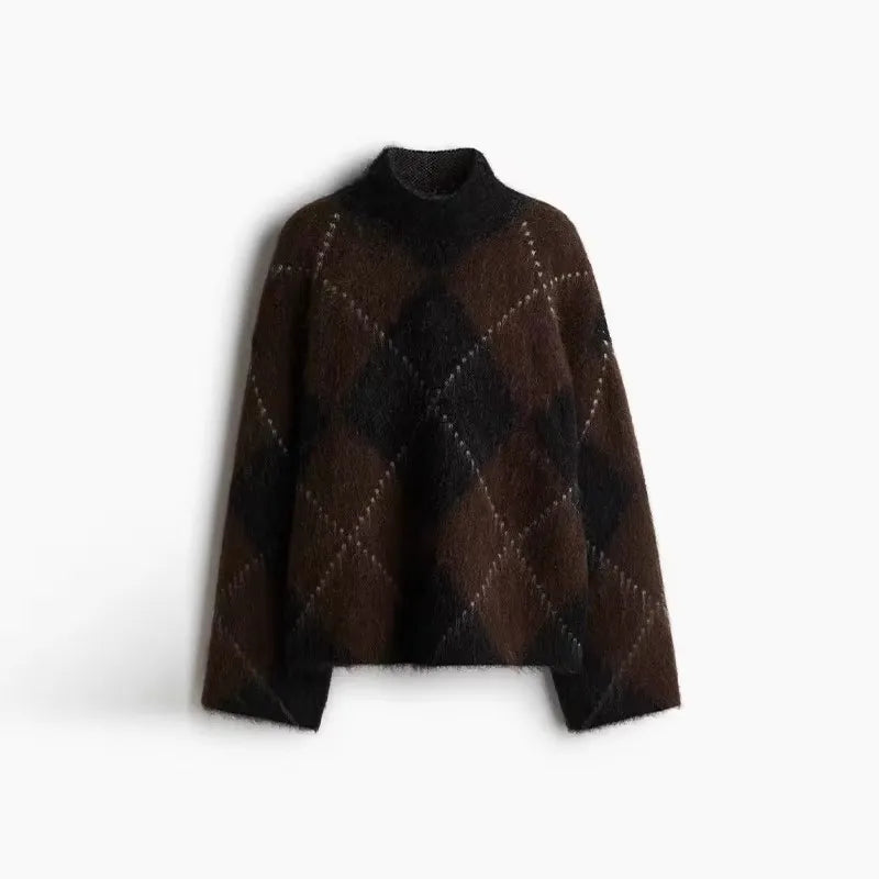 Women’s Argyle Knit Skirt Set