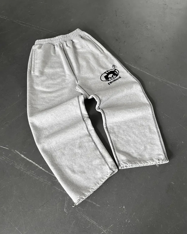 Y2K Retro Stripe Baggy Jogging Pants – Unisex Harajuku Streetwear