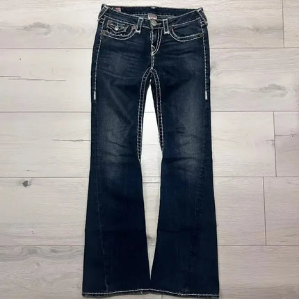 Y2K Buddha High-Waist Bootcut Jeans