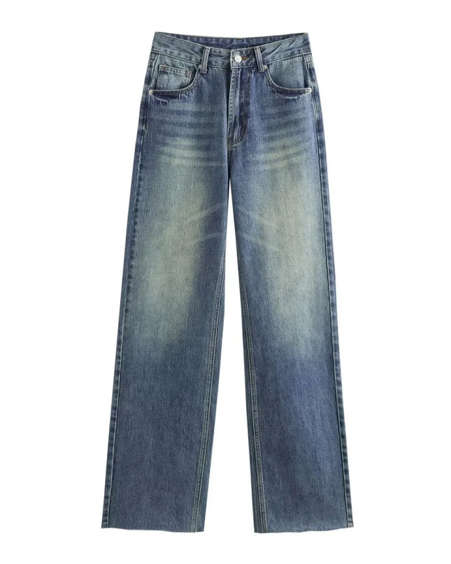 Wide-Leg High-Waist Jeans Women