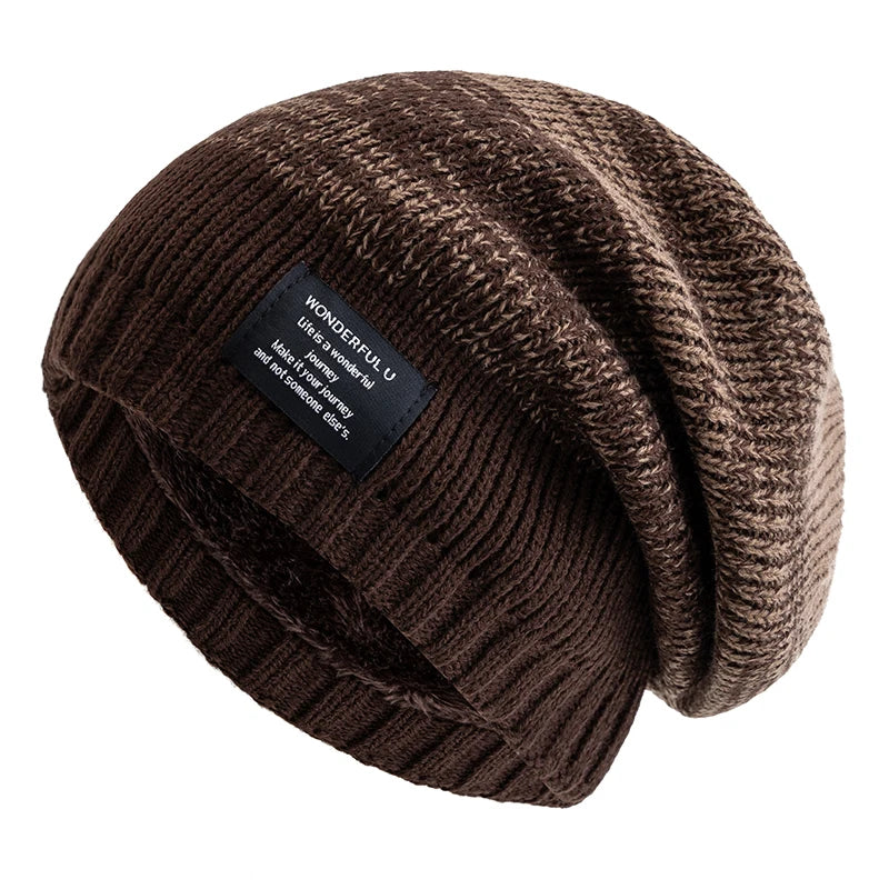 Plush Fur-Lined Slouchy Beanie for Women