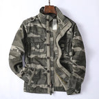 Denim Retro Cargo Jacket for Men-HighTouch