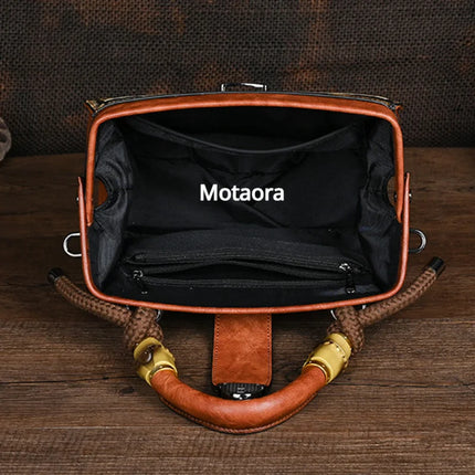 Vintage PU Wide-Strap Bucket Crossbody Bag – Large Capacity Shoulder Satchel for Women