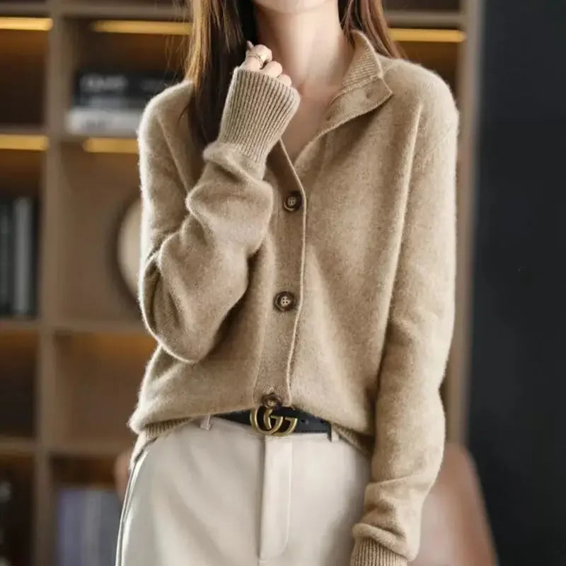 Women’s Soft Button Cardigan with Relaxed Fit