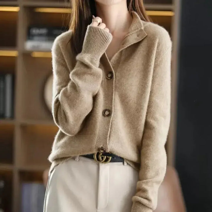 Women’s Soft Button Cardigan with Relaxed Fit