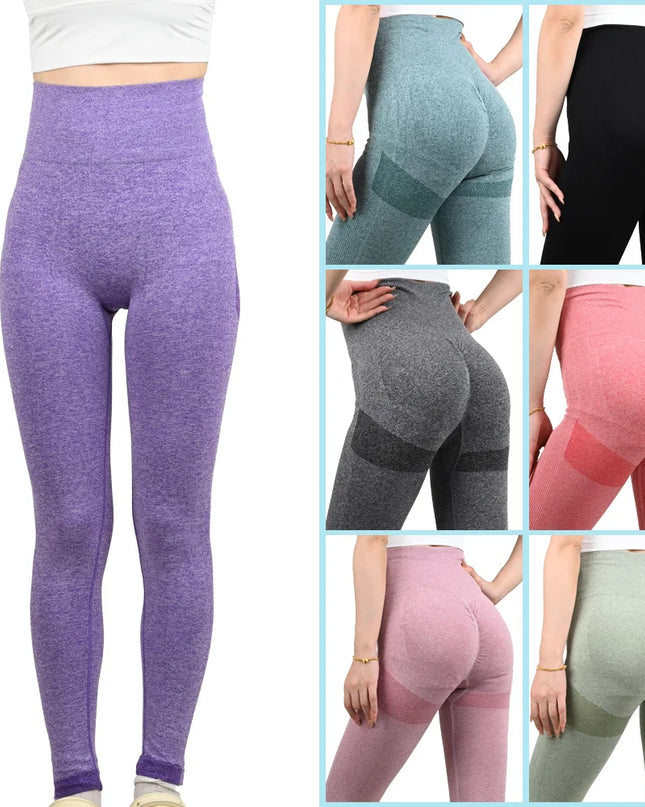Women’s High-Waist Seamless Yoga Leggings – Stretchy Athletic Training Tights