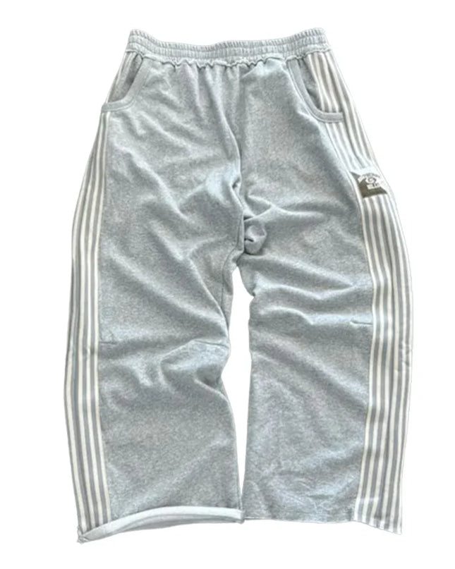 Y2K Retro Stripe Baggy Jogging Pants – Unisex Harajuku Streetwear