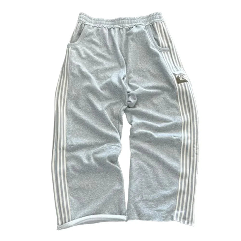 Y2K Retro Stripe Baggy Jogging Pants – Unisex Harajuku Streetwear-HighTouch