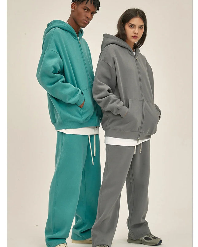 Women’s Luxe 2‑Piece Loose Fleece Hoodie & Jogger Set UK
