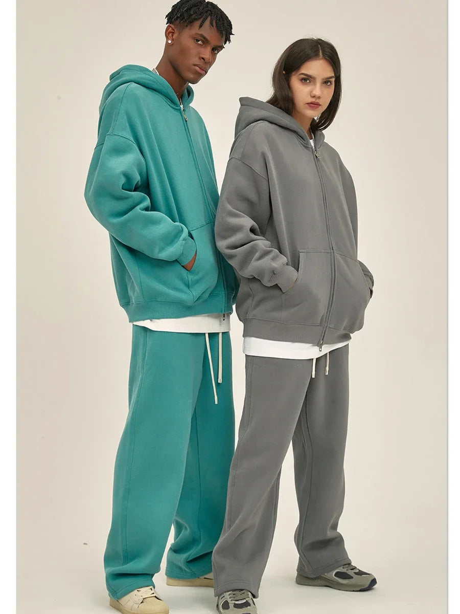 Women’s Luxe 2‑Piece Loose Fleece Hoodie & Jogger Set-HighTouch