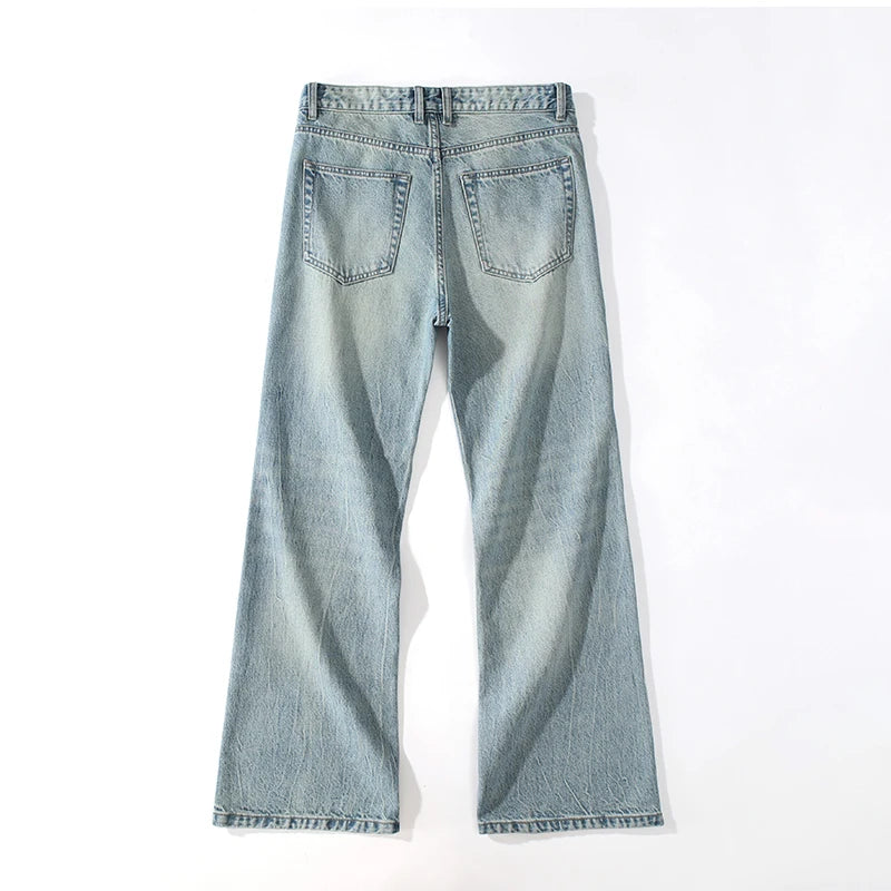 KSTUN | Jeans in denim azzurro chiaro a zampa d'elefante