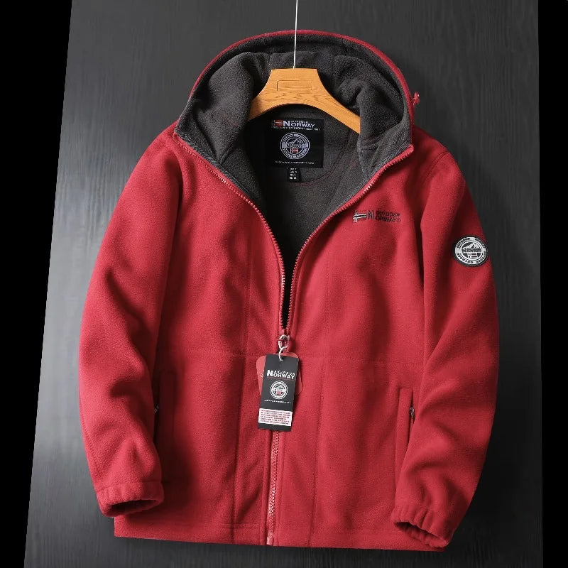 Thick Wool Hooded Jacket Men-HighTouch