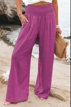 Comfort & Style – Cotton Pull-On Casual Pants for Women-HighTouch