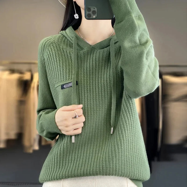 Women’s Short Knitted Hoodie