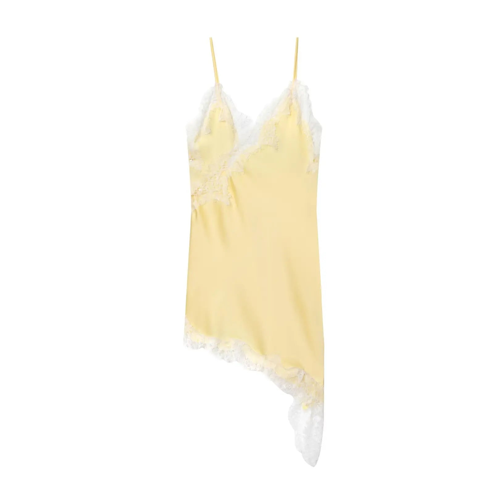 Women’s Satin Backless Mini Dress – Sexy Lace Slip Party Dress-HighTouch