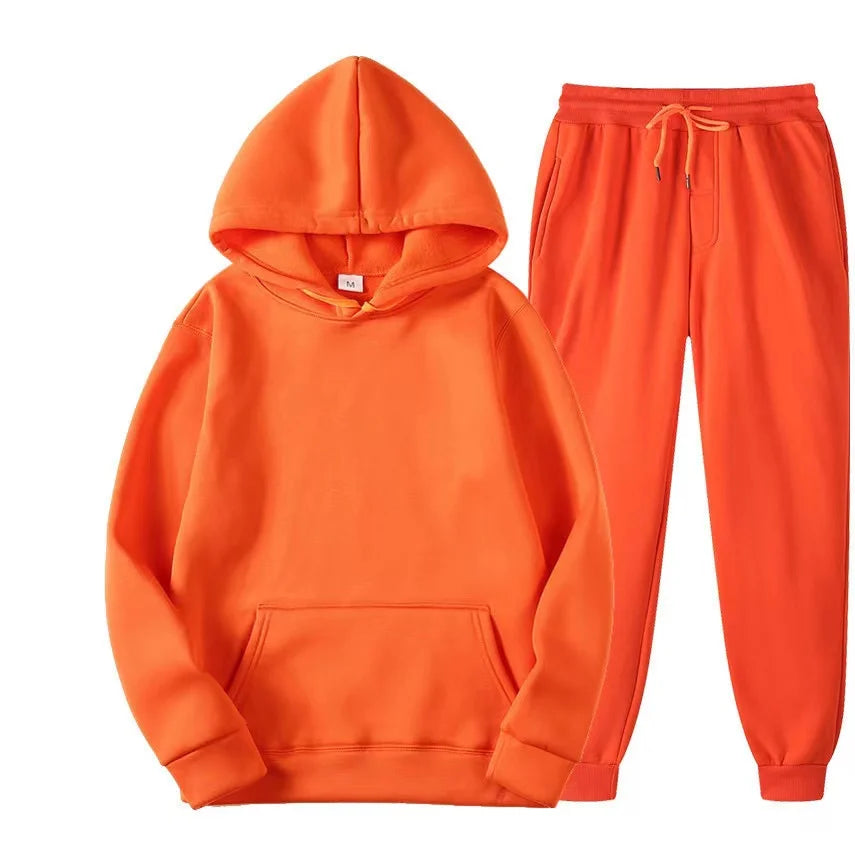Womens Autumn/Winter Hoodie & Sweatpants Set – Casual Pullover Tracksuit-HighTouch