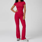 Women High Waist Yoga Set 2 Piece Fitness Gym Wear-HighTouch