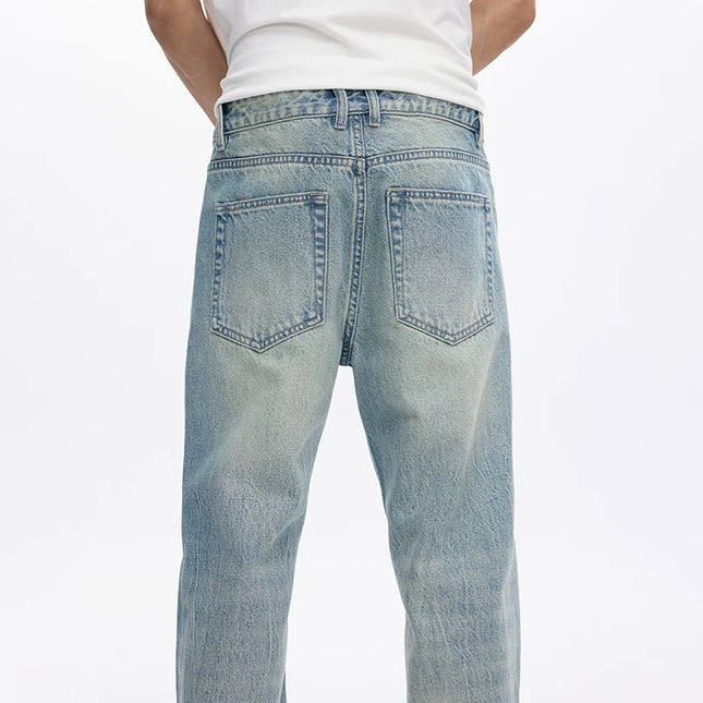 Light Blue Flared Denim Jeans | KSTUN