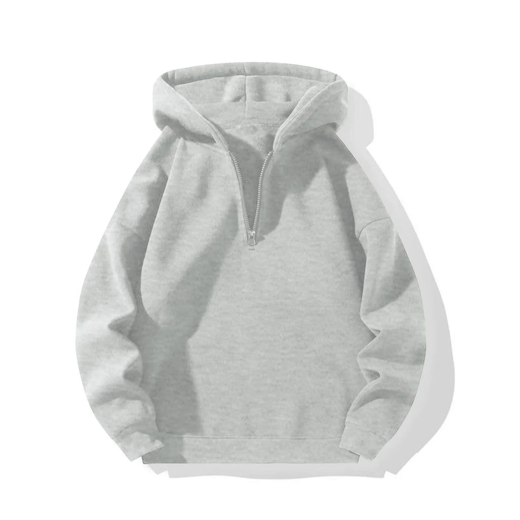 Oversized Half-Zip Hoodie Men-HighTouch