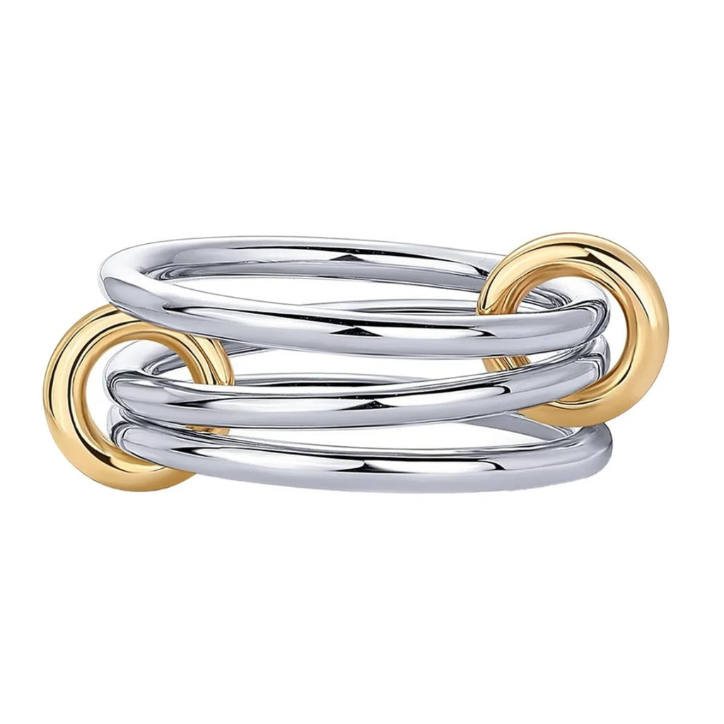 Two-Tone Hypoallergenic Copper Stackable Ring Set-HighTouch
