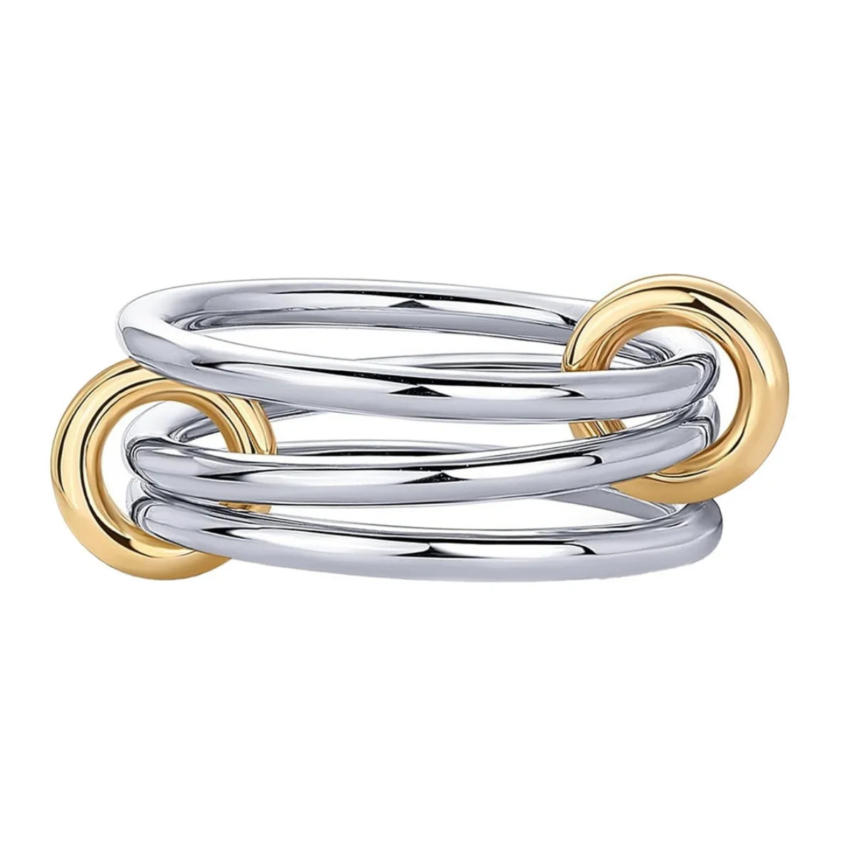 Two-Tone Hypoallergenic Copper Stackable Ring Set-HighTouch