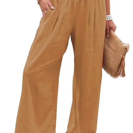 Comfort & Style – Cotton Pull-On Casual Pants for Women