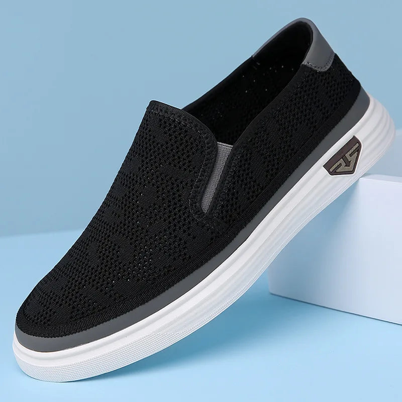 Men’s Handmade White Leather Loafers & Office Shoes-HighTouch