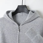 Wool Zip Hoodie Cardigan Men ‒ Thick Knit Autumn/Winter Zip Jacket