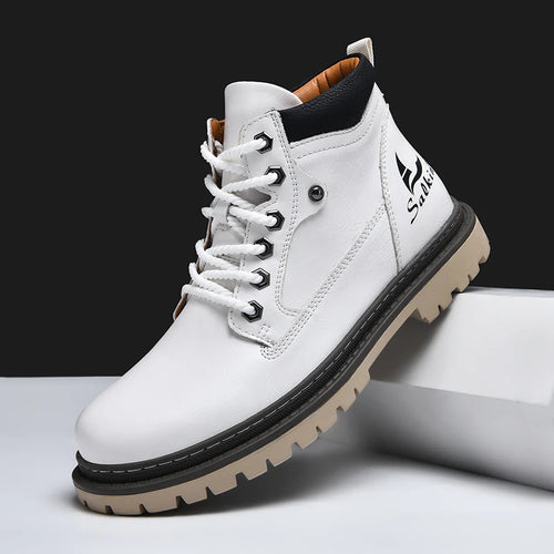 Handmade Leather Ankle Winter Boots UK-HighTouch