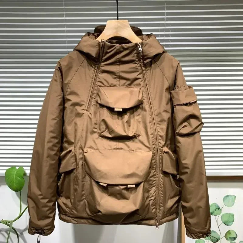 Men’s Cotton Hooded Pullover Jacket-HighTouch