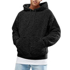 Solid Plush Y2K Streetwear Hoodie Men-HighTouch