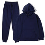 Men’s Solid Color Hoodie & Jogger Tracksuit Set