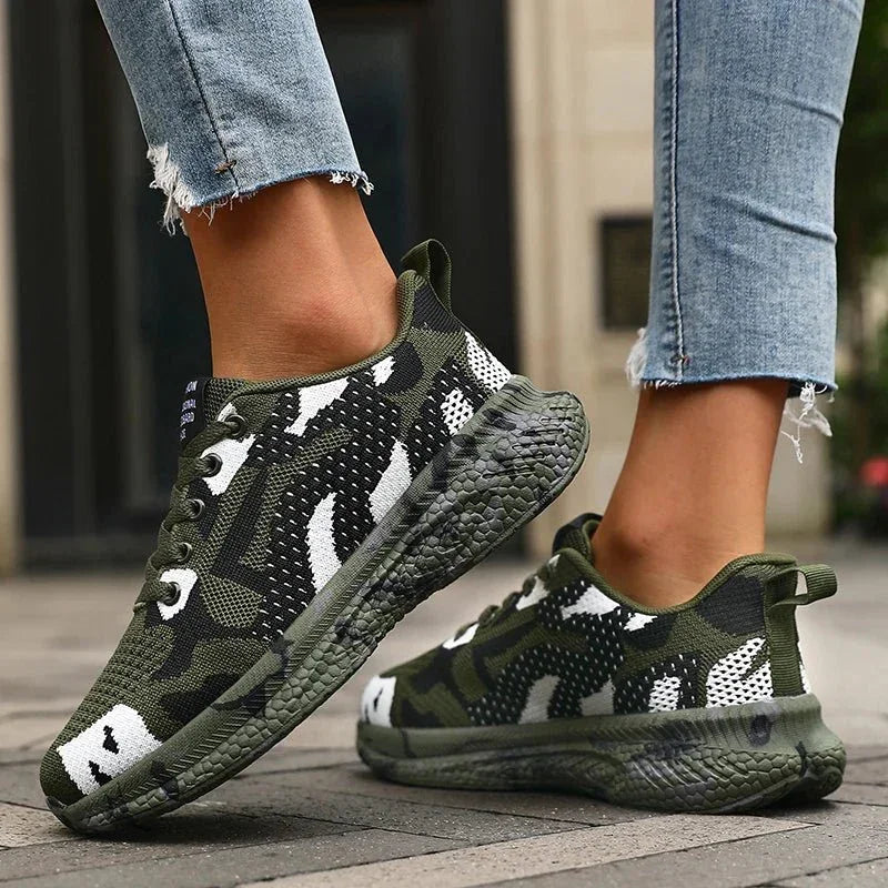 Camo Trail Sneakers – Breathable Cushioned Support