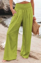 Comfort & Style – Cotton Pull-On Casual Pants for Women-HighTouch